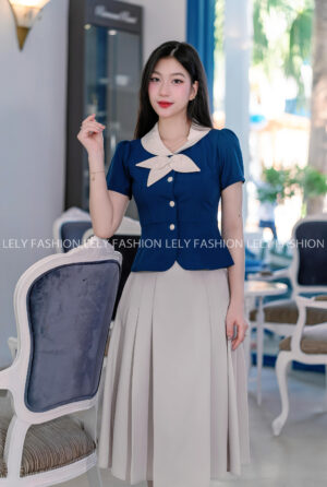 Áo Sơ Mi Kiểu Cổ Nơ Tiểu Thư - A26